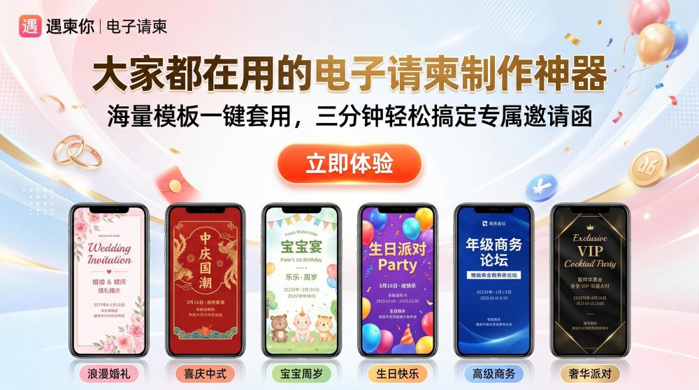 别再花钱做电子邀请函！0门槛免费工具，3分钟直接出片